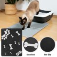 thumbnail image 2 of Absorbent Pet Feeding Mat No Stains Food Water Bowl Mat Quick Dry Pet Feeder Mat, 2 of 6