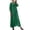 Green, variant on Women's Long Sleeve V Neck Maxi Dress High Waisted Flowy A Line Dress with Side Pockets Casual Fall Dress