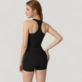 thumbnail image 5 of Women's Square Neck Active Tank Top with Built-In Bra and Racerback Design for Comfort and Movement - Small, Black, 5 of 7