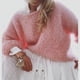 thumbnail image 1 of Suéter de mohair, ropa de mujer, suéter de punto de otoño e invierno europeo y americano, suéter casual de moda, ropa de mujer, 1 of 5