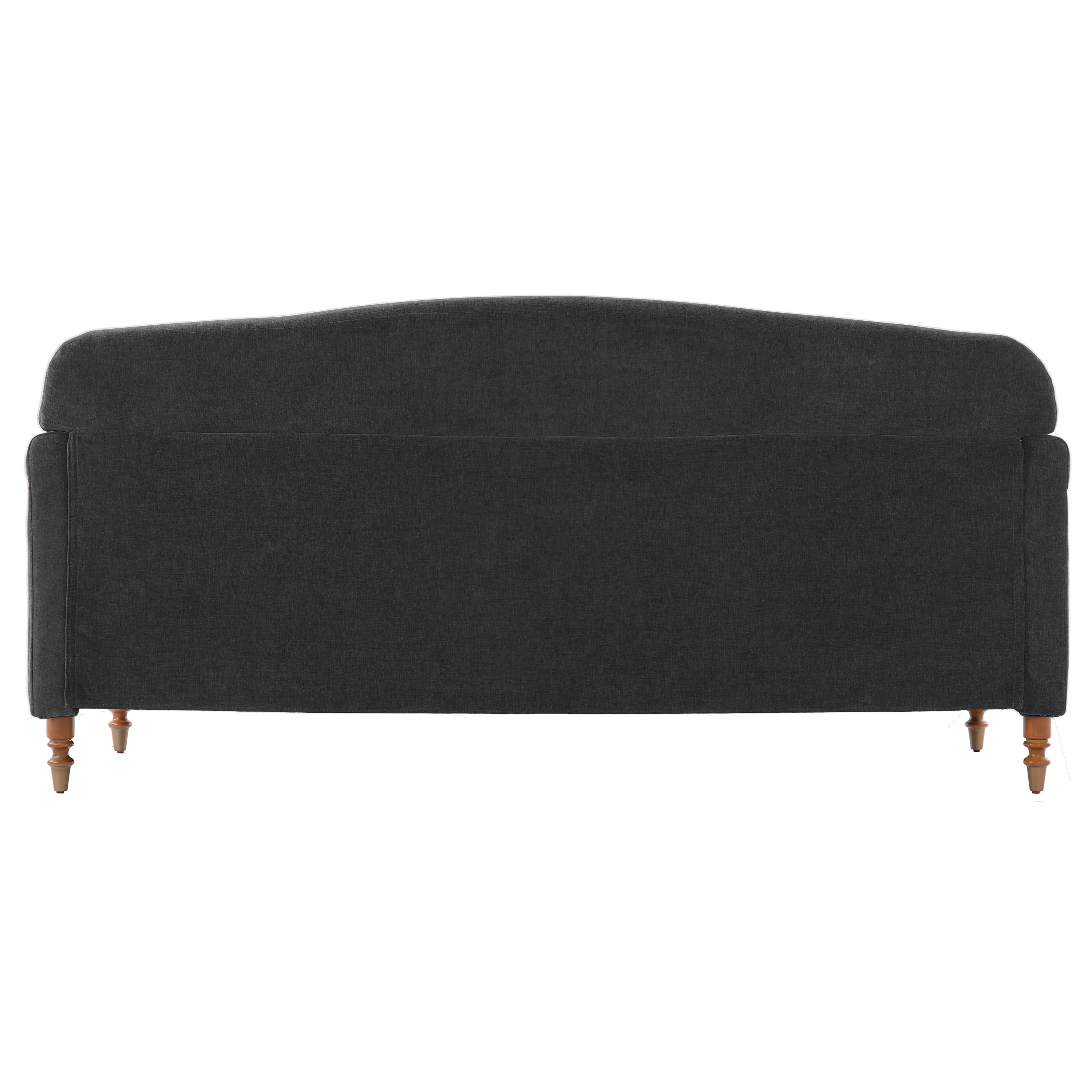 Elegant 77.5-Inch Loveseat Sofa with Rolled Arms and Chenille Upholstery, 2-Seater Couch for Living Room and Reading Corner, Grey