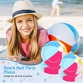 thumbnail image 4 of Platos de papel FYSUIMU para pelota de playa, 48 unidades, 18 cm y 23 cm, 4 of 7