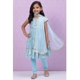 thumbnail image 1 of Blue Cotton Flared Suit Set, 1 of 6