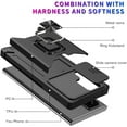 thumbnail image 6 of Design for Samsung Galaxy S23 Ultra 5G Phone Case with Screen Protector Card Holder Stand Kickstand Heavy Duty Slim Shockproof Hybrid Rugged Drop Protective Cover for Women Men 6.8 inch Black, 6 of 12