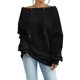 thumbnail image 1 of Womens Oversized Hoodies Casual Off The Shoulder Tops Loose Long Sleeve Pullover Shirts Boat Neck Sweatshirt White XXL, 1 of 4