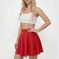 thumbnail image 6 of SOMER Red Mini Skirt, Comfy Mini Skirts for Women High Waist Casual, A-Line Summer Fall Women’s Basic Stretch Flared Versatile Skirt 2025, 6 of 8