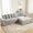 Corduroy Grey, variant on 111'' Modern Sectional Sofa, L-Shaped Corduroy Couch with Left Chaise Daybed, Extra-Wide Oversized Lounge, 8 Pillows, Corner Sofa Set for Living Room, Apartment, Office, Hotel, Bedroom, Beige