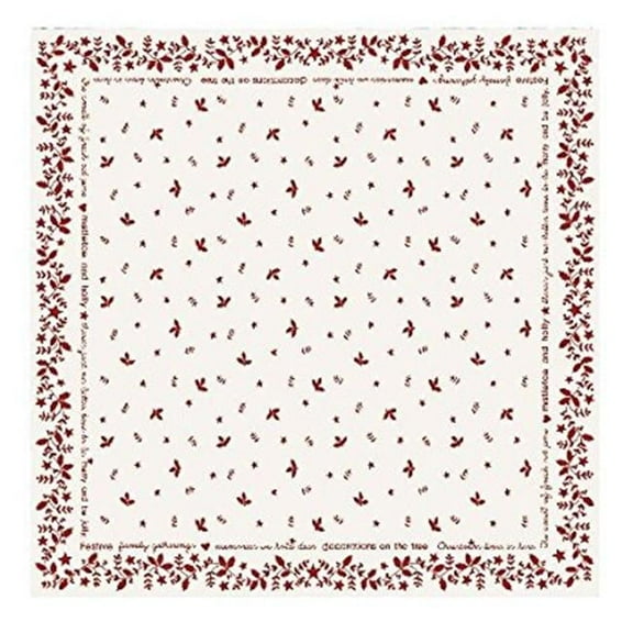 Heritage Lace CT-3636IR Christmas Time 36 x 36 Table Topper - Ivory & Red
