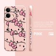 thumbnail image 3 of Case For OPPO RENO 10 8 8T 7 6 5 4 3 LITE 5G PRO PLUS Colour Simple Liquid Silicone Case Cover Funda Pink Hello K-Kitty, 3 of 5