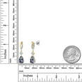 thumbnail image 6 of Gem Stone King 925 Silver and 10K Yellow Gold Green Mystic Topaz and White Moissanite and White Lab Grown Diamond Earrings for Women | 5.50 Cttw | Gemstone November Birthstone | Pear Shape 10X7MM, 6 of 6
