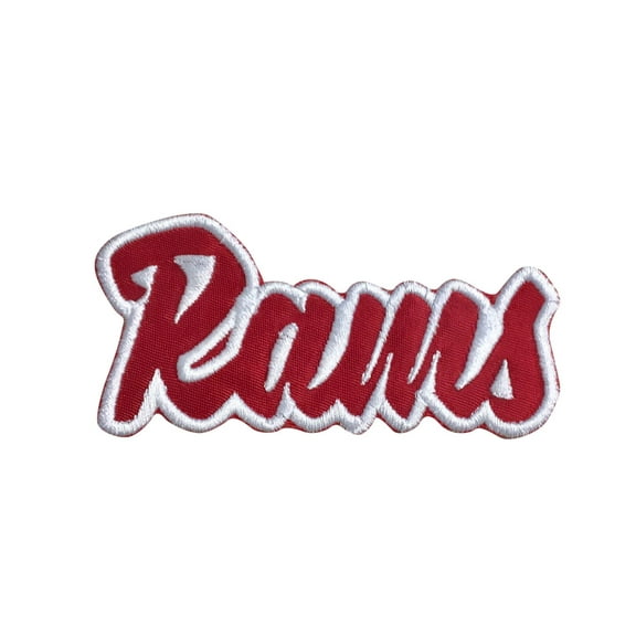 Rams - Red/White - Team Mascot - Words/Names - Iron on Applique/Embroidered Patch