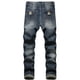 thumbnail image 5 of Pantalones vaqueros rectos de algodón con agujeros rasgados para hombre, pantalones casuales, pantalones vaqueros largos, pantalones para hombre, 5 of 9