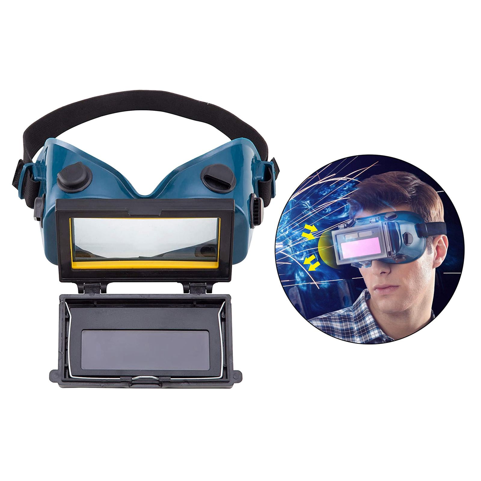 Miulika Professional auto Welding Goggles Helmet Protective Glasses Patch, Clear Inner Lenses