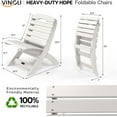 thumbnail image 2 of VINGLI Plastic Adirondack Chairs, White for All Weathers, 2 of 6