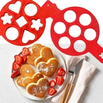 Creative Shapes Silicone Pancake Mold Set | Reusable Pancake Shaper and Fried Egg Rings for Fun Holiday Breakfast | Mini Pancake Maker for Griddle Cooking