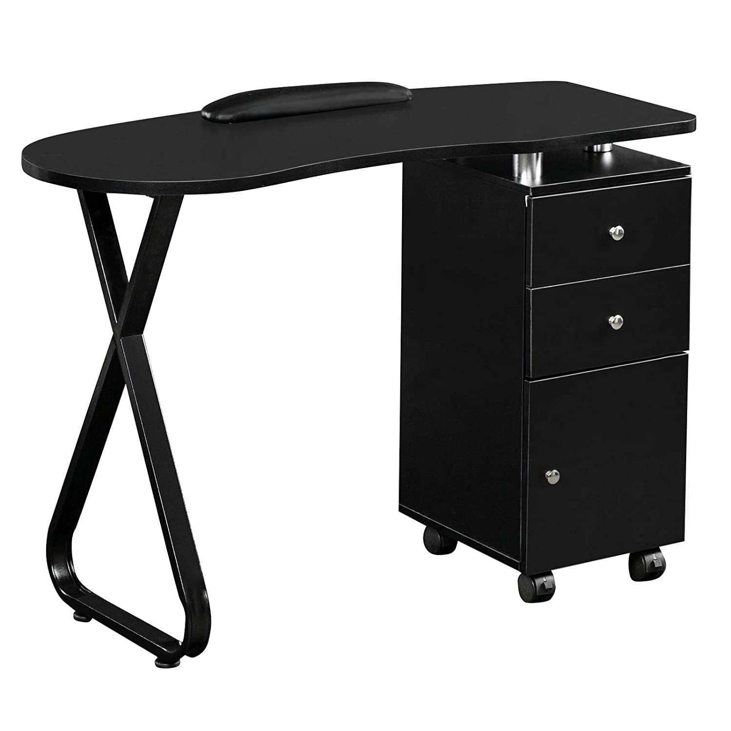 OmySalon Manicure Table Nail Desk with Drawers for Beauty Spa Salon
