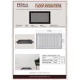 thumbnail image 2 of 8" x 14" Floor Register Vent Cover (VR-102) – Prima Decorative Cast Aluminum HVAC Grille with Damper, Modern & Contemporary Powder-Coated Repaintable Design for Floors, Walls & Ceilings, 2 of 14
