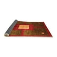 thumbnail image 2 of Ahgly Company Indoor Square Abstract Orange Modern Area Rugs, 7' Square, 2 of 4