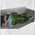 thumbnail image 6 of Jaguar Soft Flannel Fleece Throw Blanket, Animals in Rainforest Exotic Birds Snakes and Tapirs Tropical Jungle Illustration, Cozy Plush for Indoor and Outdoor Use, 50" x 60", Multicolor, by Ambesonne, 6 of 6