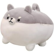 Stuffed Animal Shiba Inu Plush Toy Anime Corgi Kawaii Plush Dog Soft Pillow, Plush Toy Gifts for Boys Girls(Gray)