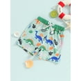 thumbnail image 4 of Suealasg Toddler Boy Swimwear Shorts Cartoon Dinosaur Print  Beach Shorts Summer Swimming Trunk, 4 of 8