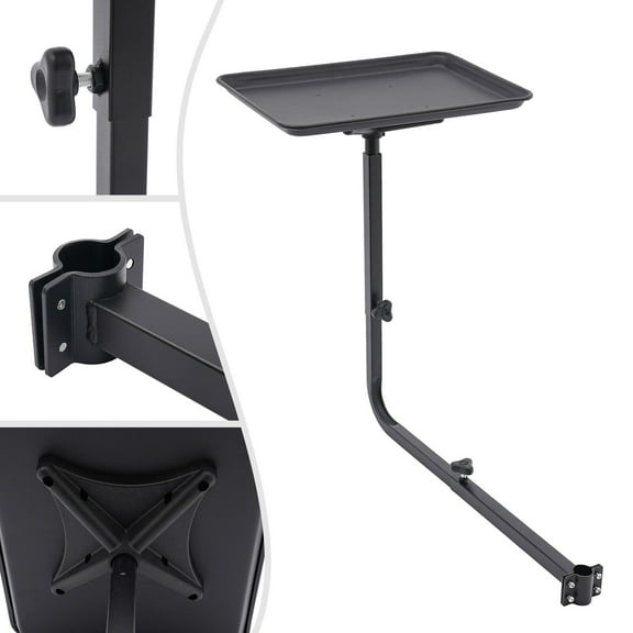 Miumaeov Chair-mounted Tray Black Salon 360 Degree Rotating Hairdressing Tools Storage Tray for Barber Chairs