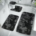 thumbnail image 6 of TNDBKQWR Set of 4 Non Slip Bath Rugs for Bathroom Floor Bathroom Decor Set Toilet Bath Mat Bath Rug Mat Cute Bathroom Rug Set Cheap Bathroom Rugs (Black), 6 of 7