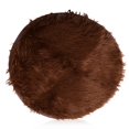 thumbnail image 3 of ZHIMAO 1pc Blended Plush Rug Solid Round Anti-Slip Carpet Bathroom Floor Mat Soft And Warm Skin-friendly Shaggy Rug Household Supplies Brown 40CM, 3 of 9