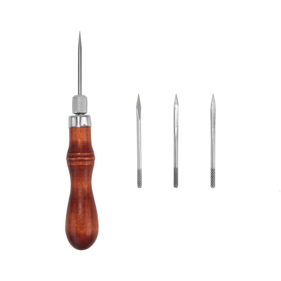 Functional Four in Hand Sewing Awl Kits Awl Hole Tool Perfect for Leatherworking and Project