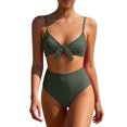 thumbnail image 2 of Bikini Sets for Women Push Up Swimsuit Summer 2026 Tie Knot High Waisted Full Coverage Swimwear, 2 of 5