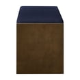thumbnail image 6 of Knubmt Upholstered Removable Padded Seat Bench with Lower Shelf, 40" Wood Frame Cushion Bench for Living Room, Bedroom, Navy Blue, 6 of 7
