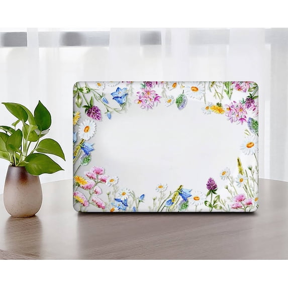 KSK KAISHEK Hard Case for MacBook Air 13 inchs( Retina Display & Touch ID, 2018 2019 2020 2021 2022) + Black Keyboard Cover Model A1932 A2179 A2337 m1, USB Type-C Flowers 45