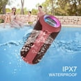 thumbnail image 6 of Wireless Portable Speaker,IPX7 Waterproof Bluetooth Speaker, 24W Loud Stereo Sound, Bassboom Technology, TWS Pairing, Built-in Mic, 30H Playtime with Lights for Home Outdoor - Red, 6 of 8