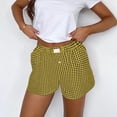 thumbnail image 6 of Daznico Women's Plaid Shorts Cute Soft Button Front Pajama Bottoms Shorts Sleepwear,Size S, 6 of 6