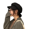 thumbnail image 4 of Gorra con visera, gorra de globo, gorra de invierno, boina, gorra de vendedor de periódicos, otoño e invierno, 4 of 4