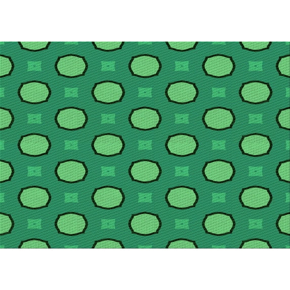 Ahgly Company Machine Washable Indoor Rectangle Transitional Neon Green Area Rugs, 3' x 5'