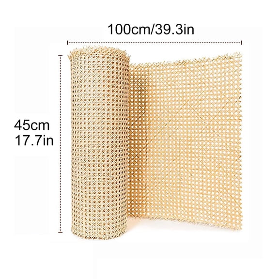 HIKVEX 35-60cm Width 1/1.5/2 Meters Length Plastic Rattan Cane Webbing Roll Wicker Sheet Outdoor Chair Table Furniture Repair Material C