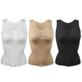 thumbnail image 1 of Tummy Control Camisole For Women Shapewear Tank Tops With Built In Bra Slimming Compression Top Vest Seamless Body Shaper -dd, 1 of 5