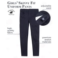 thumbnail image 2 of Beverly Hills Polo Club Girls School Uniform Pants Stretch Skinny Fit Khaki Pants 2 Pack, 2 of 7