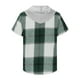thumbnail image 4 of Camisas de Manga Larga para los Hombres con Capucha Botón Cuadrado Blusa Casual, Hombre de Manga Corta Botón Abajo Camisas, 4 of 5