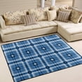 thumbnail image 2 of SKYSONIC Lightweight Carpet Mats Area Soft Rugs Floor Mat Rug Home Decoration for Kids Room Living Room 63 x 48 inches Abstract Blue Tartan, 2 of 6