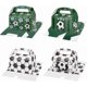 thumbnail image 1 of 12 cajas de cartón para fiestas de fútbol, ​​4 estilos, portátiles, de papel, color verde y blanco, con asas., 1 of 7