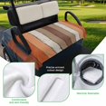 thumbnail image 5 of Golf Cart Seat Covers for 2 Seater, Burnt Orange Brown Soft Microfiber Cart Seat Towel Blanket, Farmhouse Vintage Wooden Absorbent Breathable Non Slip Bench Seats Protector for Golf Course 51"x31", 5 of 9