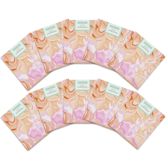 Fabric Editions 18" x 21" 100% Cotton Watercolor Texture Precut Sewing & Craft Fabric, Orange 10 Pieces