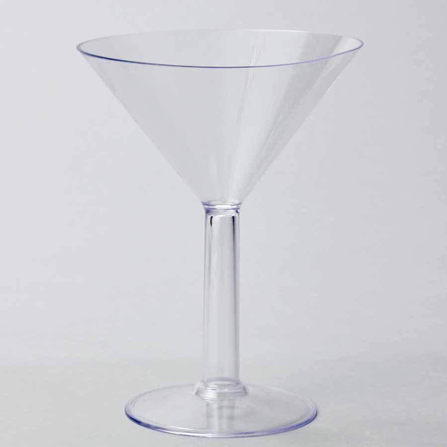 Plastic Large Martini Glass Disposable Cup, Clear, 9Inch