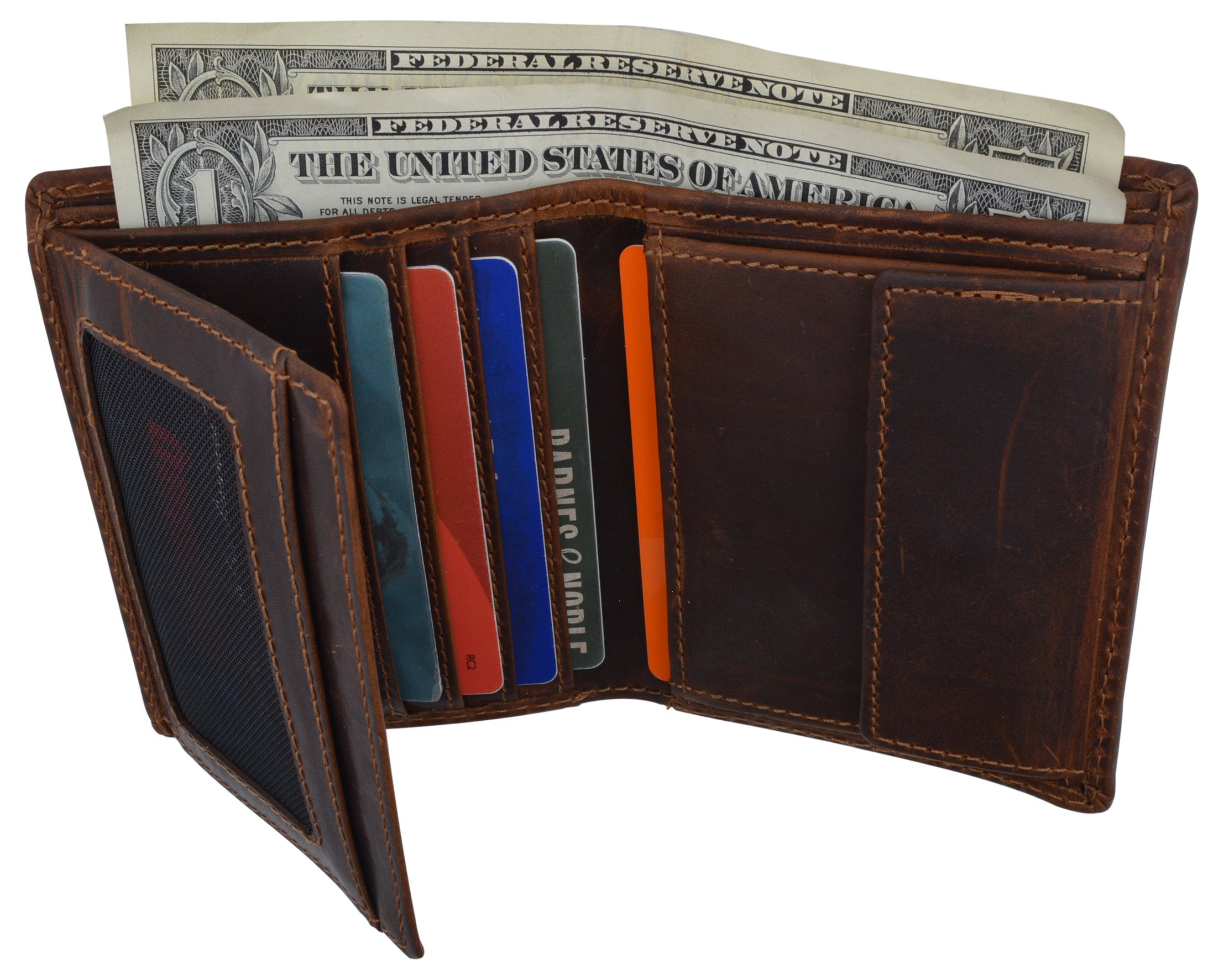 Hunter leather bifold wallet