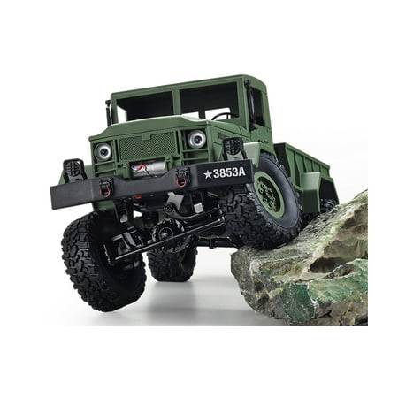 Chevy Rc Mud Trucks 4x4 2.4Ghz Radio Control 1/16 4X4 R/C High-Imitation U.S. Military Truck Off-Road Crawler (Green) ()