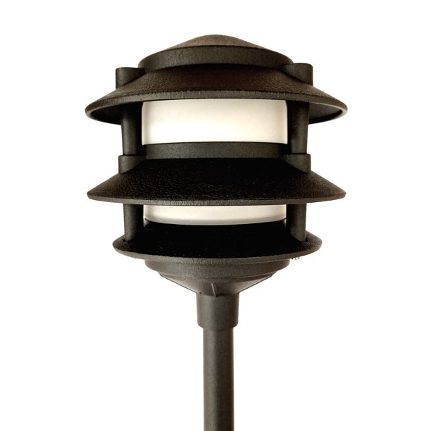 Low Voltage Landscape Light 3 Tier Pagoda in Black BPL302 Walmart