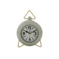 thumbnail image 6 of DecMode 9" Gray Metal Clock with Gold Accents, 6 of 8