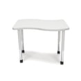 thumbnail image 5 of OFM Adapt Series Large Wave Standard Table - 25-33″ Height Adjustable Desk with Casters, White (WAVE-L-LLC), 5 of 10